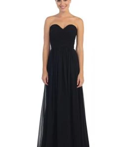 Starbox Ruched Long Strapless Sweetheart Dress With Corset Back By Star Box 6095