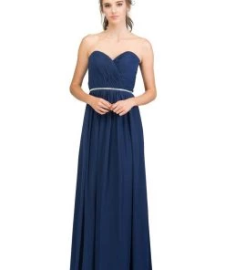 Starbox Ruched Long Sweetheart Dress With Corset Back By Star Box 6175