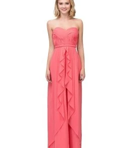 Starbox Ruched Long Sweetheart Dress With Corset Back By Star Box 6195