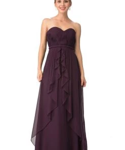 Starbox Ruched Long Sweetheart Dress With Corset Back By Star Box 6195