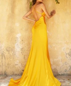 Prom Ruched Satin Mermaid Dress By Cinderella Divine CH236