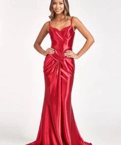 Ruched Satin Mermaid Dress By Elizabeth K GL3044 Prom 21 Ruched Satin Mermaid Dress By Elizabeth K GL3044 Prom
