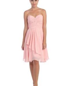 Prom Ruched Short Front Twist Dress With Corset Back By Star Box 6017-1