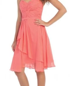 Prom Ruched Short Front Twist Dress With Corset Back By Star Box 6017-1