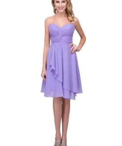 Prom Ruched Short Front Twist Dress With Corset Back By Star Box 6017-1