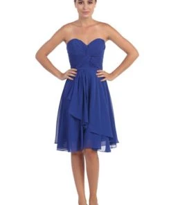 Prom Ruched Short Front Twist Dress With Corset Back By Star Box 6017-1