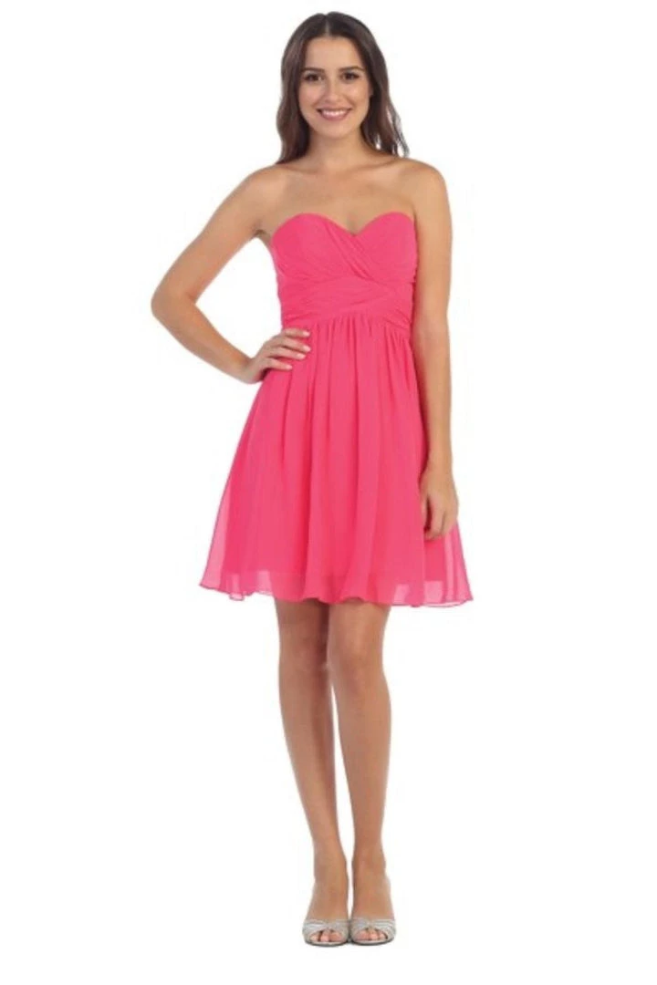 Ruched Short Knee Length Dress With Corset Back By Star Box 6016-1 10 Ruched Short Knee Length Dress With Corset Back By Star Box 6016-1