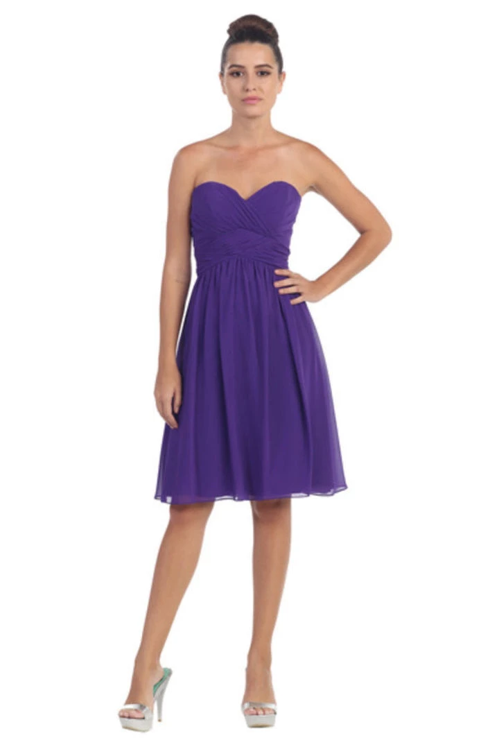 Ruched Short Knee Length Dress With Corset Back By Star Box 6016-1 9 Ruched Short Knee Length Dress With Corset Back By Star Box 6016-1