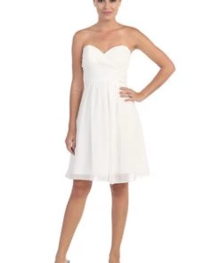 Ruched Short Knee Length Dress With Corset Back By Star Box 6016-1 23 Ruched Short Knee Length Dress With Corset Back By Star Box 6016-1