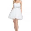 Prom Ruched Short Strapless Dress With Beaded Waist By Star Box 595