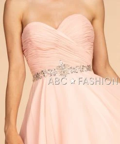 Ruched Strapless Sweetheart Short Dress By Elizabeth K GS1637 Prom