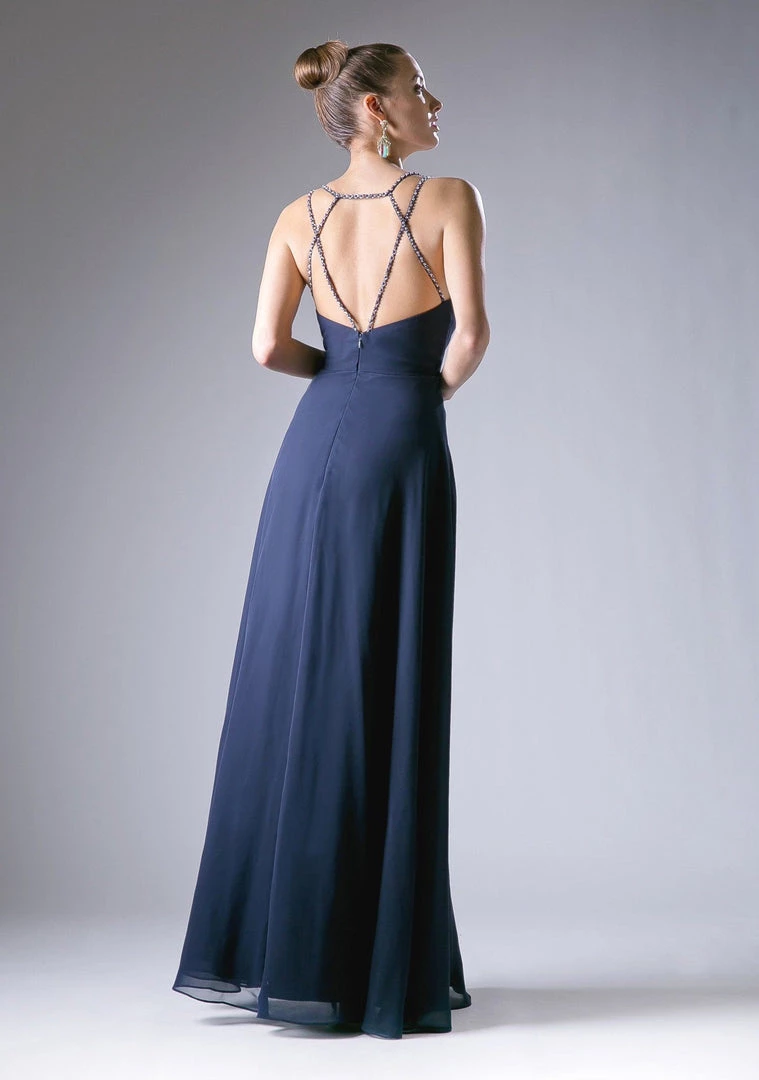 Long Strappy Back Dress By Cinderella Divine CH526 8 Long Strappy Back Dress By Cinderella Divine CH526