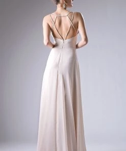 Long Strappy Back Dress By Cinderella Divine CH526 23 Long Strappy Back Dress By Cinderella Divine CH526