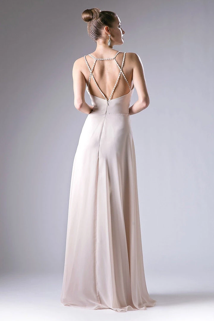 Long Strappy Back Dress By Cinderella Divine CH526 13 Long Strappy Back Dress By Cinderella Divine CH526