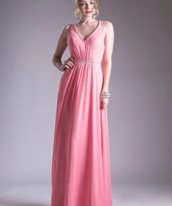 Long Strappy Back Dress By Cinderella Divine CH526