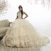 Quinceañera Ruffled Cap Sleeve Quinceanera Dress By House Of Wu 26886