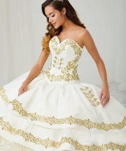 LA Glitter By House Of Wu Ruffled Charro Quinceanera Dress By LA Glitter 24084