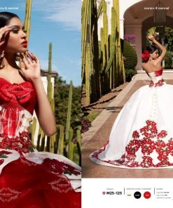 Quinceañera Ruffled Charro Quince Dress By Ragazza Fashion M25-125