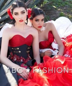 Quinceañera Ruffled Charro Quince Dress By Ragazza Fashion M25-125