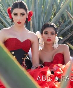 Quinceañera Ruffled Charro Quince Dress By Ragazza Fashion M25-125