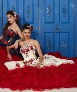 LA Glitter By House Of Wu Ruffled Floral Charro Dress By House Of Wu LA Glitter 24037 Quinceañera 16 LA Glitter By House Of Wu Ruffled Floral Charro Dress By House Of Wu LA Glitter 24037 Quinceañera