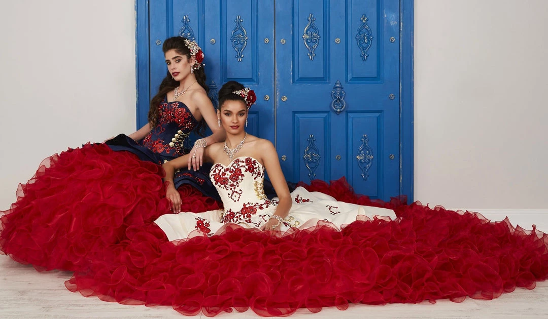 LA Glitter By House Of Wu Ruffled Floral Charro Dress By House Of Wu LA Glitter 24037 Quinceañera 9 LA Glitter By House Of Wu Ruffled Floral Charro Dress By House Of Wu LA Glitter 24037 Quinceañera