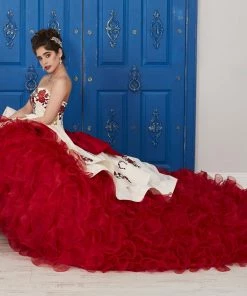 LA Glitter By House Of Wu Ruffled Floral Charro Dress By House Of Wu LA Glitter 24037 Quinceañera 15 LA Glitter By House Of Wu Ruffled Floral Charro Dress By House Of Wu LA Glitter 24037 Quinceañera