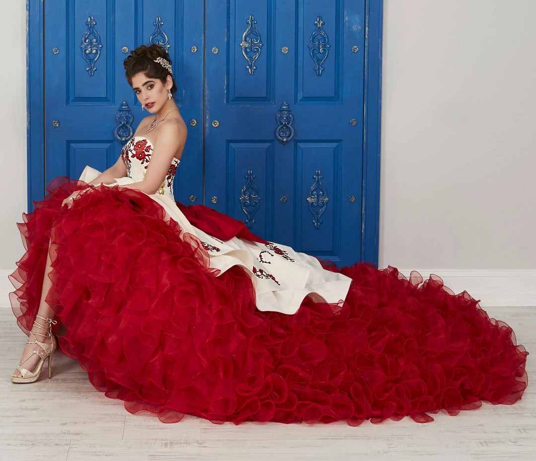 LA Glitter By House Of Wu Ruffled Floral Charro Dress By House Of Wu LA Glitter 24037 Quinceañera 8 LA Glitter By House Of Wu Ruffled Floral Charro Dress By House Of Wu LA Glitter 24037 Quinceañera