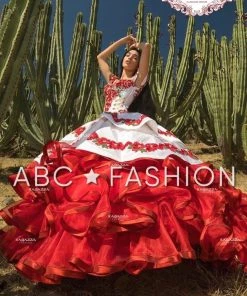 Ragazza Fashion Quinceañera Floral Charro Quince Dress By Ragazza MV17-117