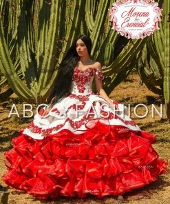 Ragazza Fashion QuinceaƱera Floral Charro Quince Dress By Ragazza MV17-117