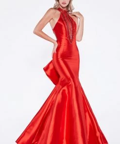 Ruffled Illusion Mermaid Dress By Cinderella Divine 72046