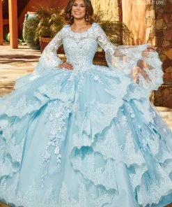 Mary's Bridal Quinceañera Ruffled Lace Quinceanera Dress By Alta Couture MQ3088