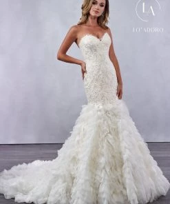 Lo Adoro By Mary's Bridal Ruffled Mermaid Bridal Gown By Mary's Bridal M712 Wedding Dresses
