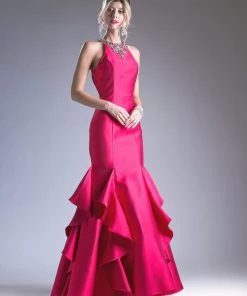 Ruffled Mikado Mermaid Dress By Cinderella Divine 83940 Prom 13 Ruffled Mikado Mermaid Dress By Cinderella Divine 83940 Prom