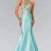 Ruffled Mermaid Gown With Illusion Top By Elizabeth K GL2280