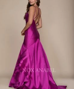 Prom Ruffled Mermaid Gown With Sweetheart Neckline By Nox Anabel C034