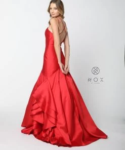 Prom Ruffled Mermaid Gown With Sweetheart Neckline By Nox Anabel C034