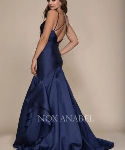 Prom Ruffled Mermaid Gown With Sweetheart Neckline By Nox Anabel C034