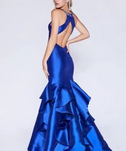 Ruffled Mikado Mermaid Dress By Cinderella Divine 83940 Prom