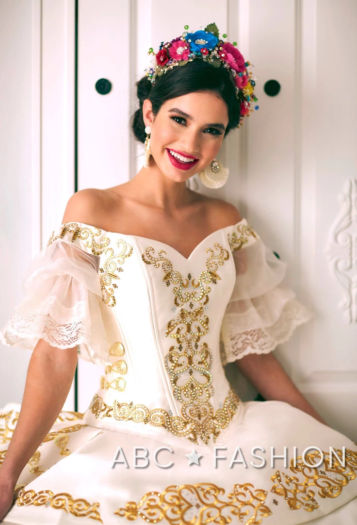 LA Glitter By House Of Wu Ruffled Off Shoulder Charro Quinceanera Dress By LA Glitter 24051 Quinceañera 5 LA Glitter By House Of Wu Ruffled Off Shoulder Charro Quinceanera Dress By LA Glitter 24051 Quinceañera