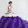 LA Glitter By House Of Wu Ruffled Off Shoulder Floral Quinceanera Dress By LA Glitter 24064
