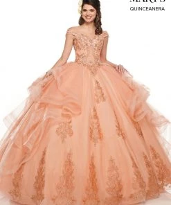 Ruffled Off Shoulder Quinceanera Dress By Mary's Bridal MQ2083 Quinceañera