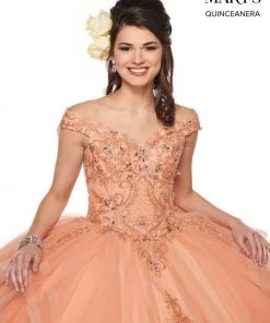 Ruffled Off Shoulder Quinceanera Dress By Mary's Bridal MQ2083 Quinceañera