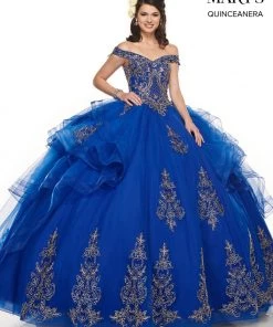 Ruffled Off Shoulder Quinceanera Dress By Mary's Bridal MQ2083 Quinceañera