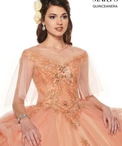 Ruffled Off Shoulder Quinceanera Dress By Mary's Bridal MQ2083 Quinceañera