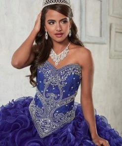 Ruffled Quinceanera Dress With Mini Skirt By House Of Wu 26801