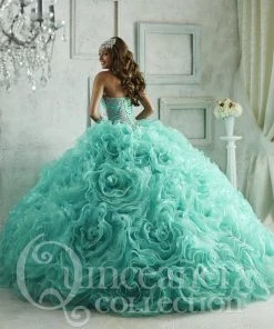 Ruffled Quinceanera Dress With Mini Skirt By House Of Wu 26801