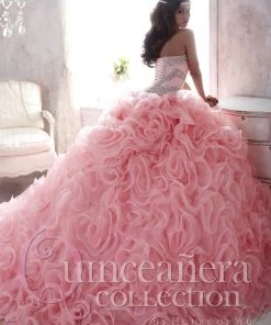 Ruffled Quinceanera Dress With Mini Skirt By House Of Wu 26801