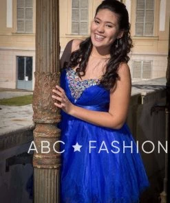 Prom Ruffled Short Strapless Dress With Beaded Bodice By Star Box 591