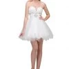 Ruffled Short Strapless Dress With Corset Back By Star Box 6063-3 Prom